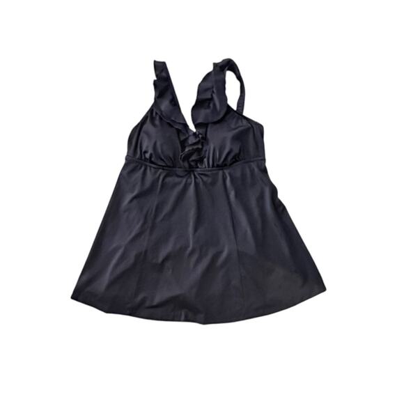 Maxine of Hollywood Swim Dress Ruffle Top Adj Strap 16W Swimsuit - Picture 1 of 4